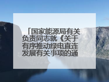 国家能源局有关负责同志就《关于有序推动绿电直连发展有关事项的通知》答记者问